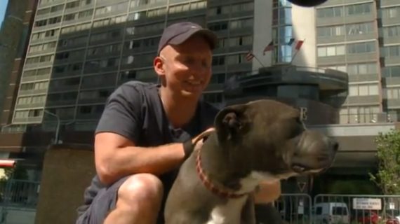 officer saves abused dog 