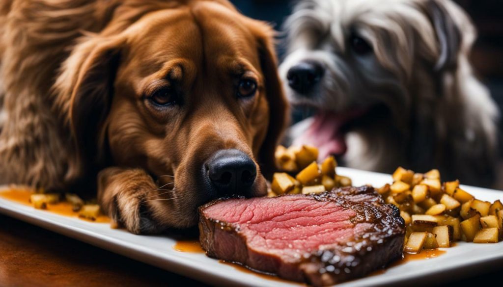 can dogs eat steak fat