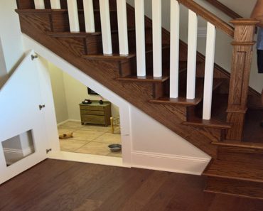Woman Builds Her Dog A Bedroom Under The Stairs And It Is Very Impressive