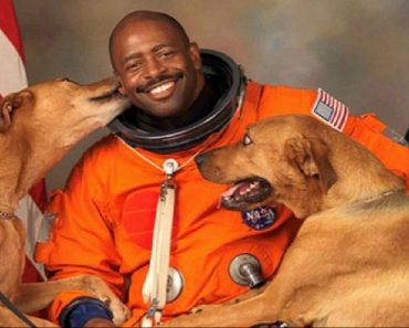 Astronaut Sneaks The Family Dog’s Into His Photo Shoot