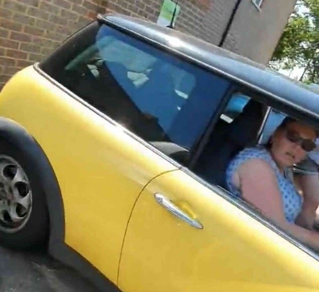 woman leaves dog hot car