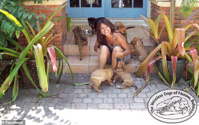 woman rescues dogs hurricane Dorian
