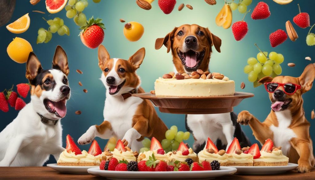 dogs and cheesecake