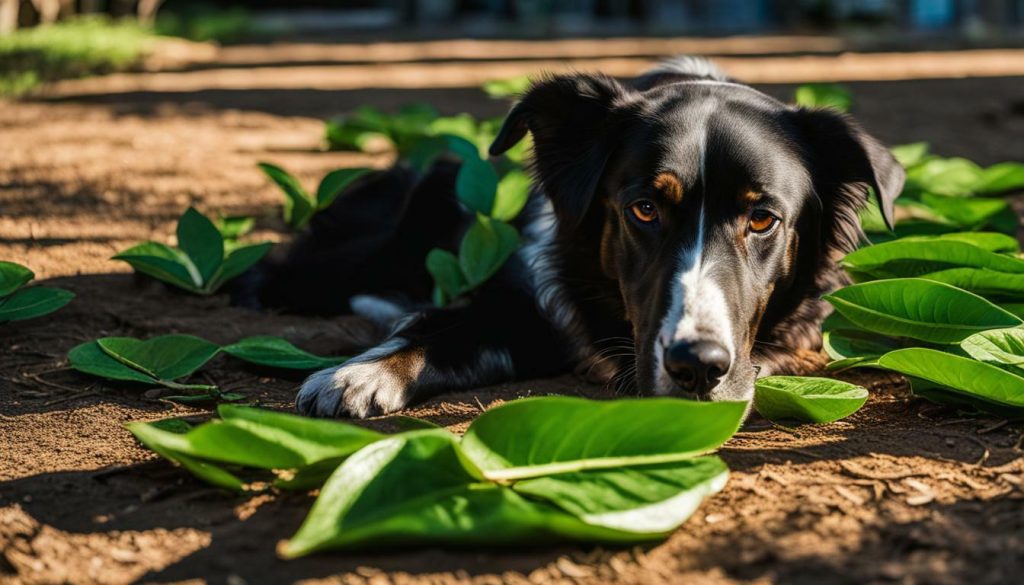 guava leaves and dogs