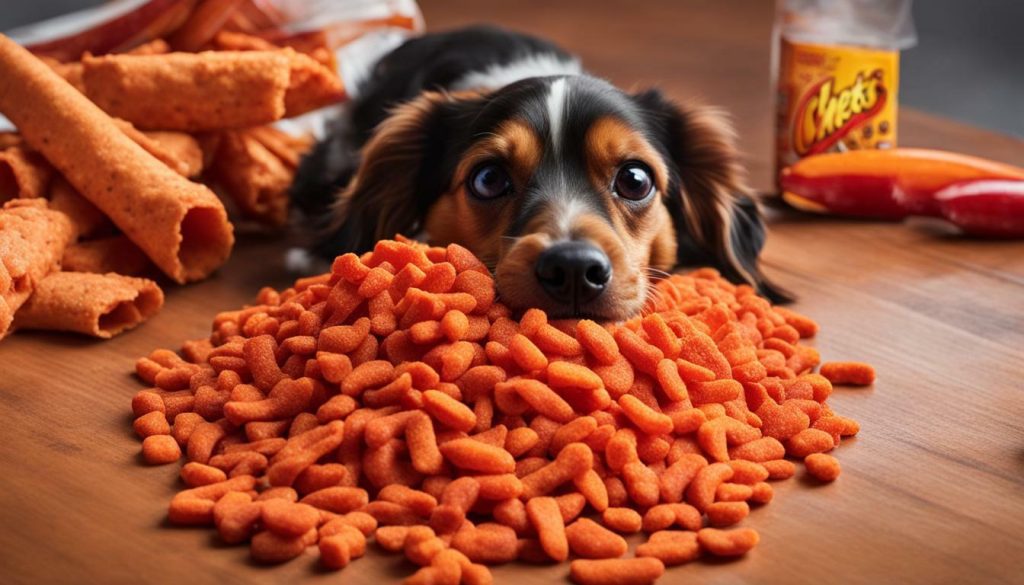 hot cheetos and dog digestion