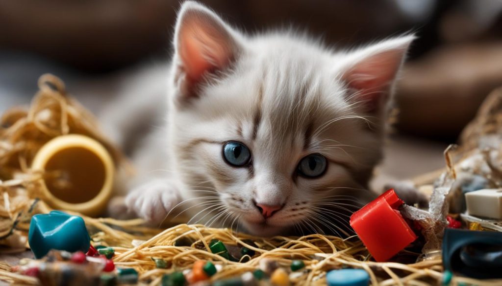 foreign material ingestion in kittens