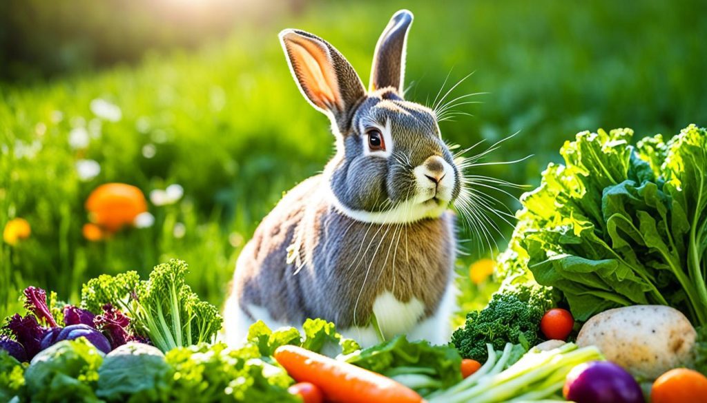 Feeding Rabbits Fresh Vegetables