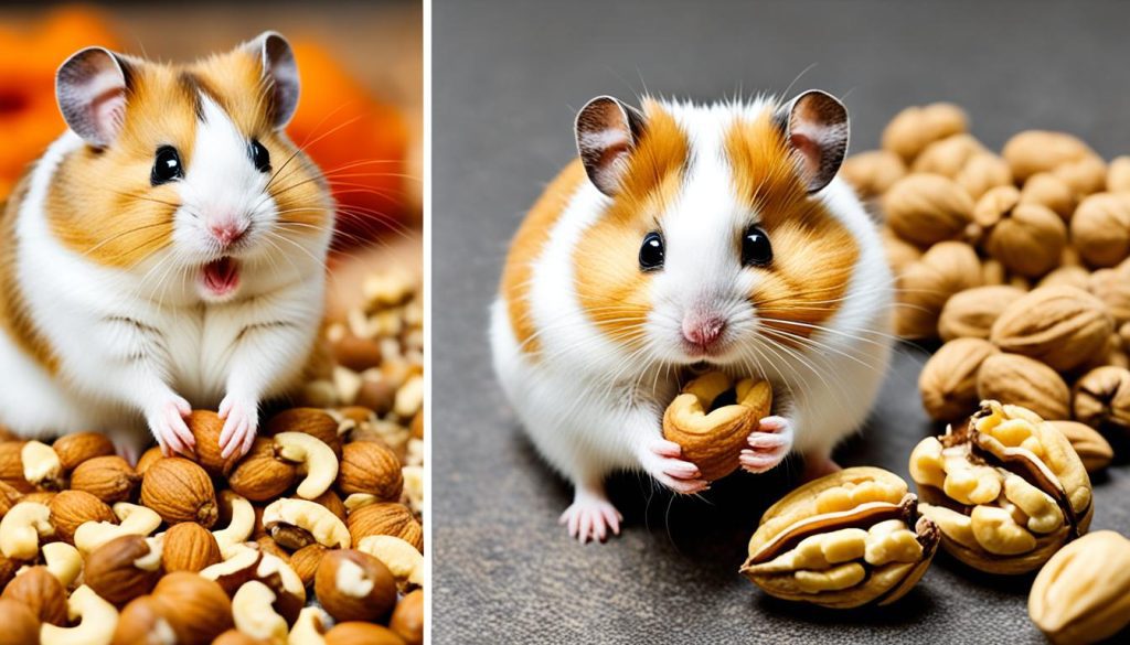 cashews for hamsters and walnuts for hamsters