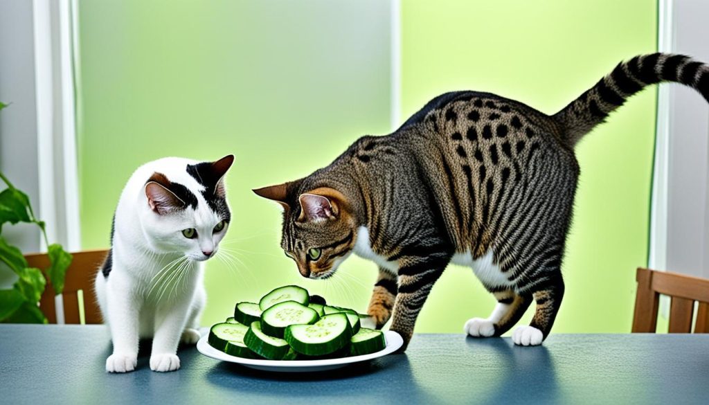 cats and cucumbers