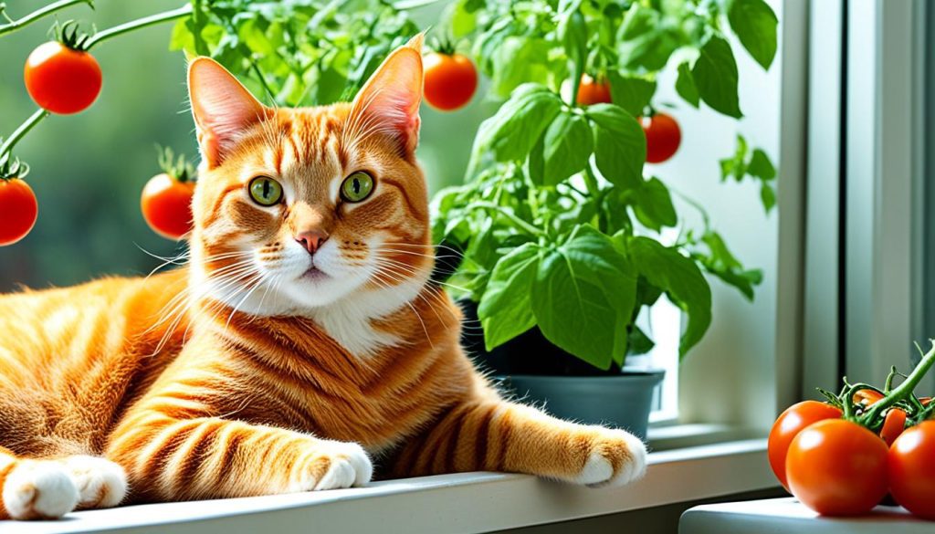 cats and tomatoes