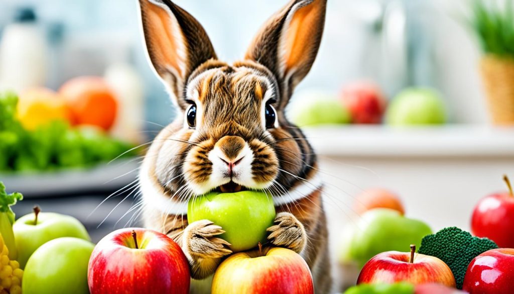 feeding apples to your rabbit