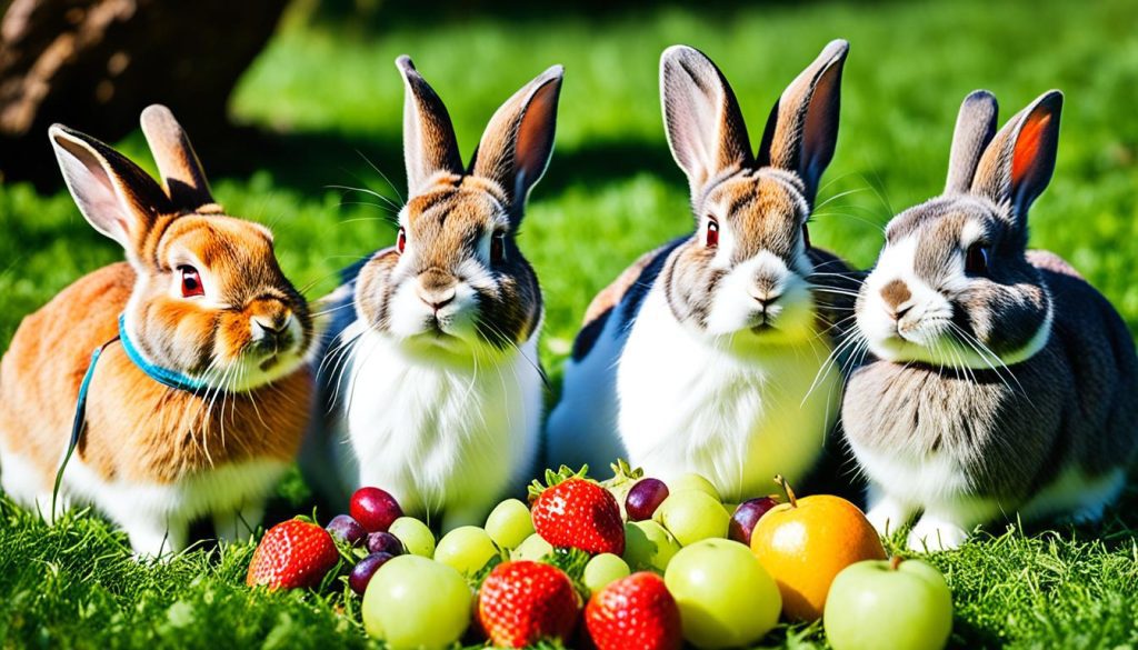 feeding rabbits fruits
