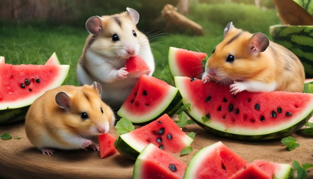 feeding watermelon to hamsters