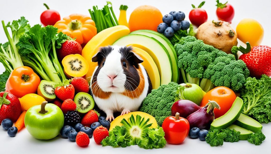 fruits and veggies for guinea pigs