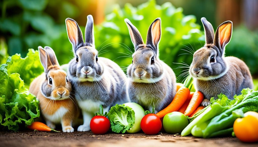 introducing vegetables to rabbits