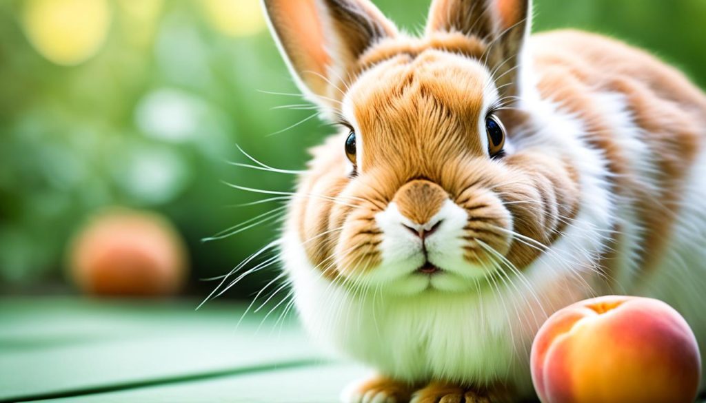 rabbit with peaches image