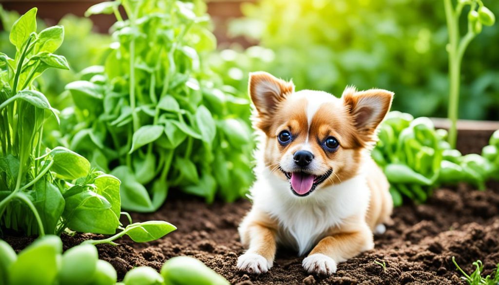 snap peas and small dogs