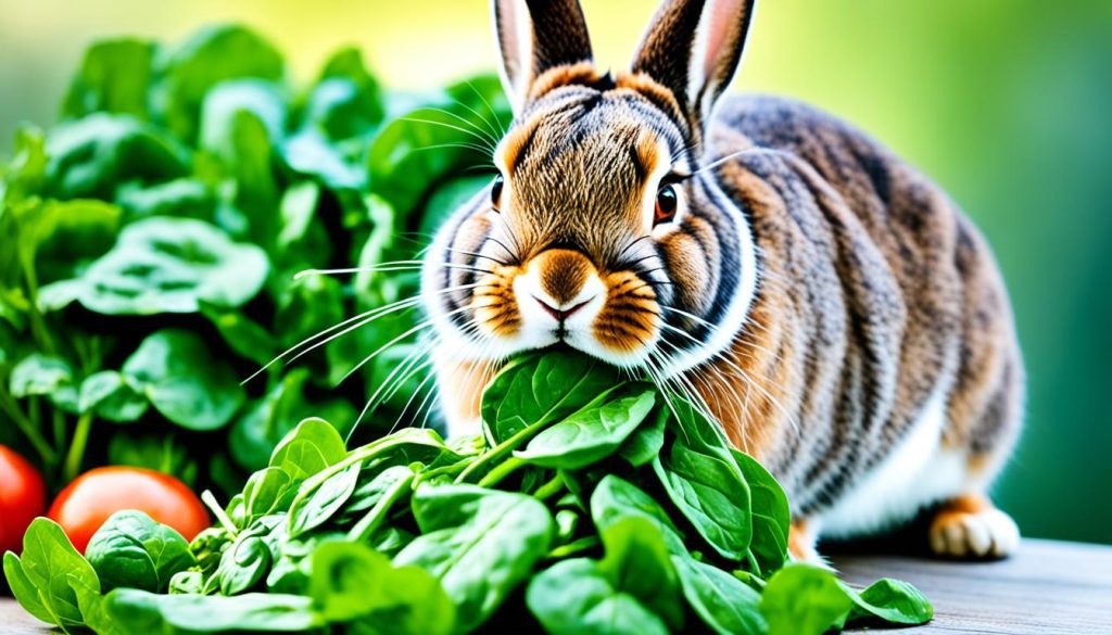 spinach for rabbits